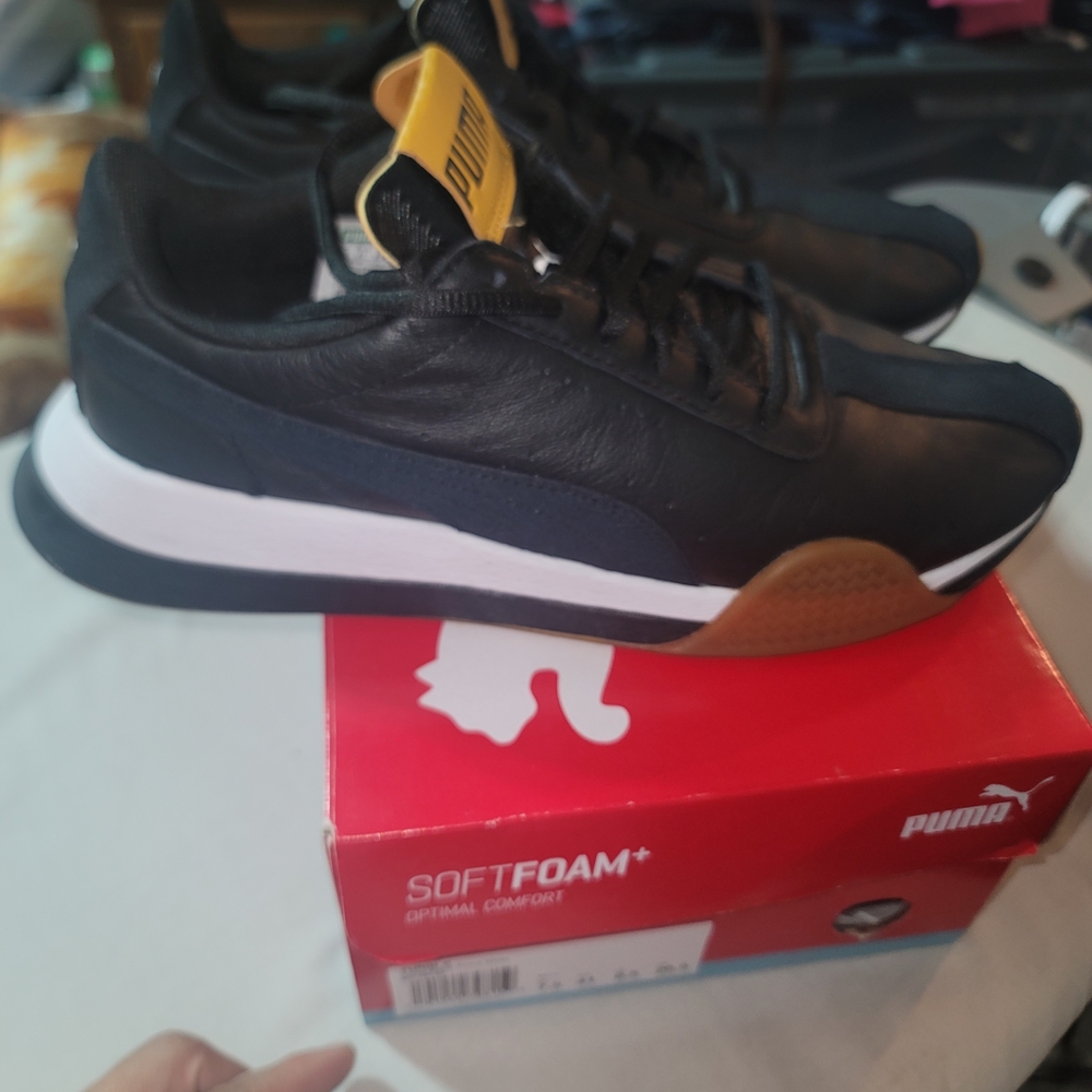 PUMA Men's Black Sneakers with SoftFoam Comfort